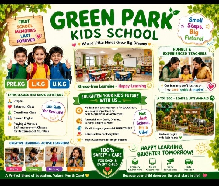 Green Park Kids School Official Flyer